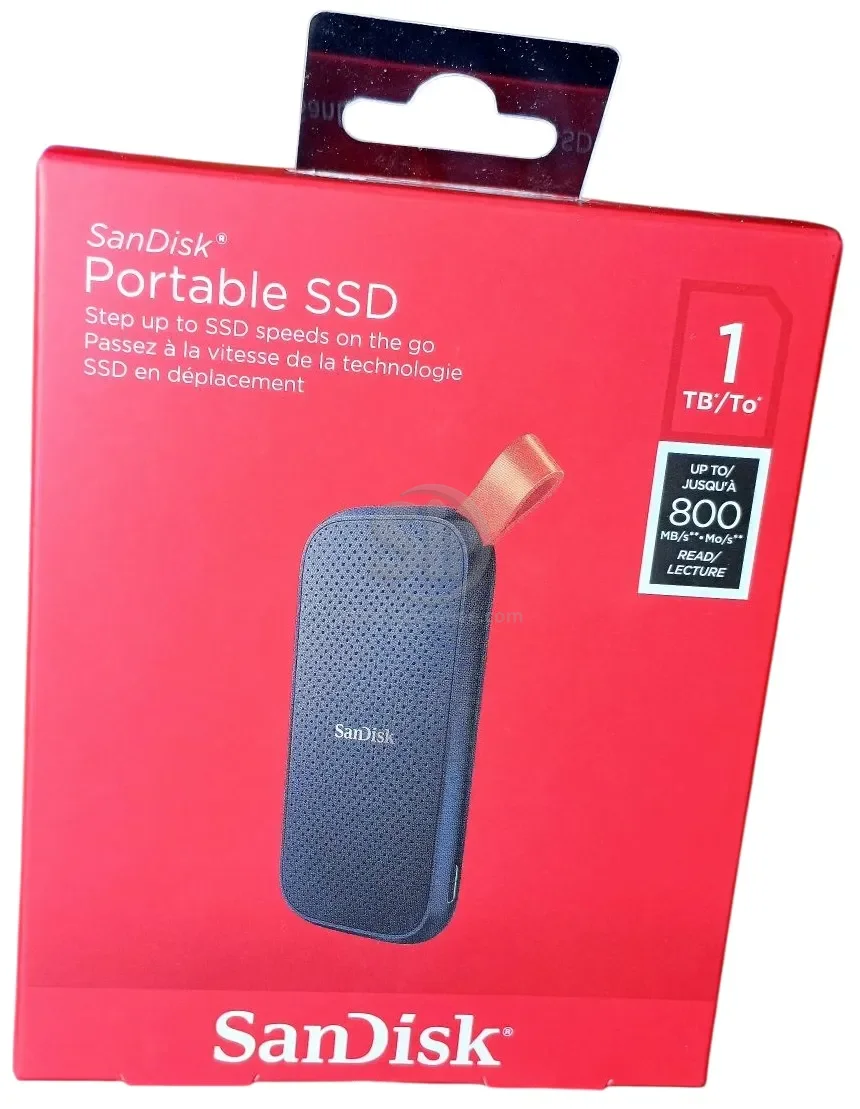 SSD Externe SanDisk Portable 1 To – USB 3.2 Gen 2 | SDSSDE30-1T00-G26 | Compact & Résistant